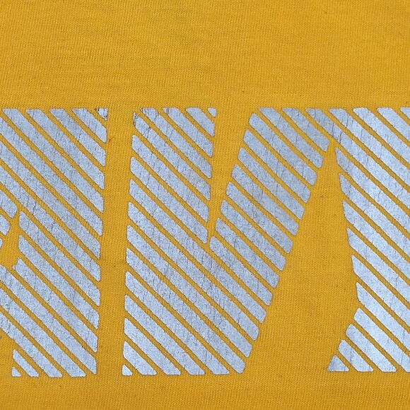 USN US Navy Shirt S/M 19x25 Yellow Spellout - Picture 13 of 13